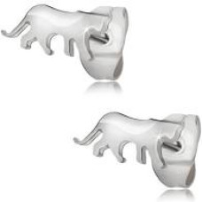 Ocelové náušnice kočičky