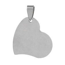 Ocelový přívěšek srdíčko asymetrické