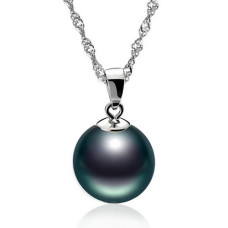 Stříbrný náhrdelník s kuličkou tmavě duhovou