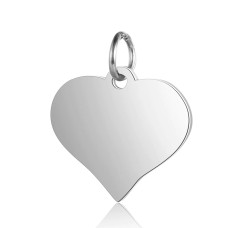 Malý ocelový přívěšek s kroužkem - srdíčko