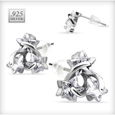 Stříbrné náušnice - hvězdičky