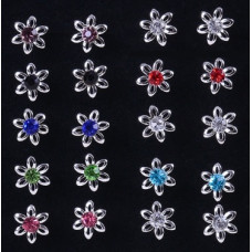 Stříbrné puzetové náušnice kytičky