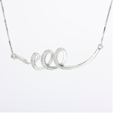 Stříbrný náhrdelník spirála