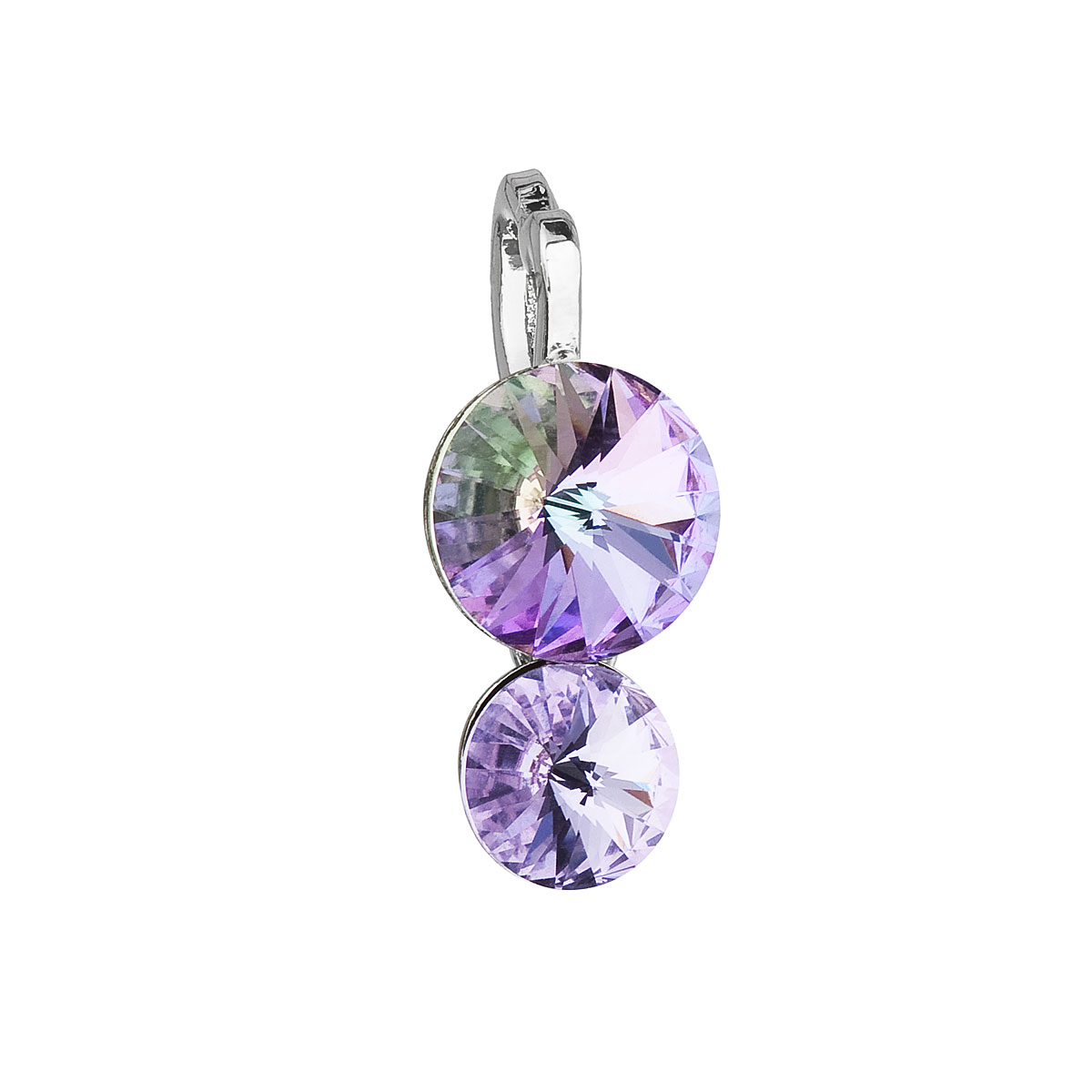 Přívěsek bižuterie se Swarovski krystaly fialový kulatý 54028.5