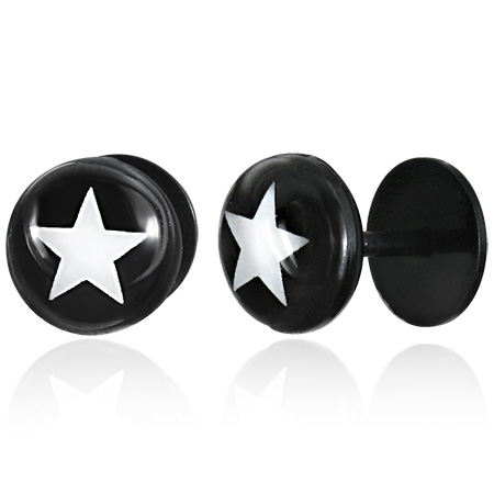 Piercing falešný plug hvězda LCBY038