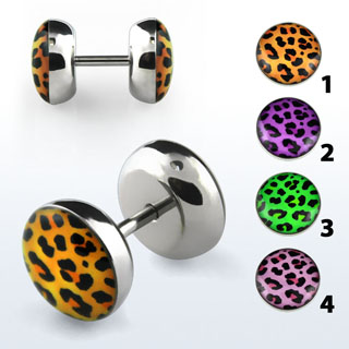 Piercing falešný plug leopard AILPB