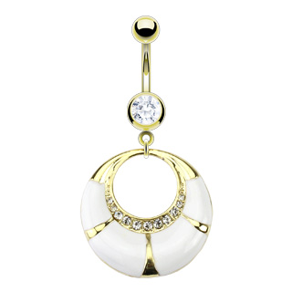 Piercing do pupíku s ozdobou HWGDPN11980