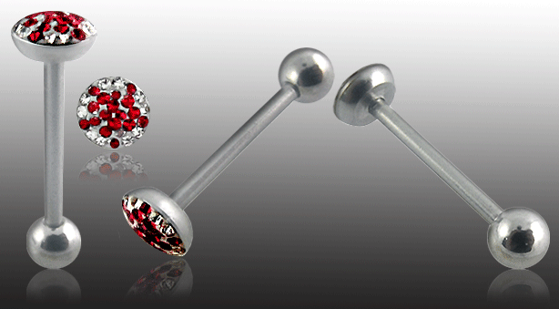 Piercing činka chirurgická ocel krystalky PB180