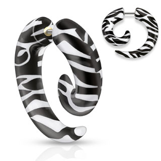 Piercing falešný roztahovák zebra HWTAFX11