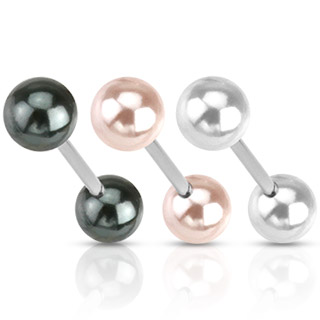 Piercing do jazyku činka perlička HWBSQ492