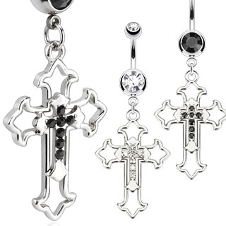 Piercing do pupíku kříž HWNSX7658