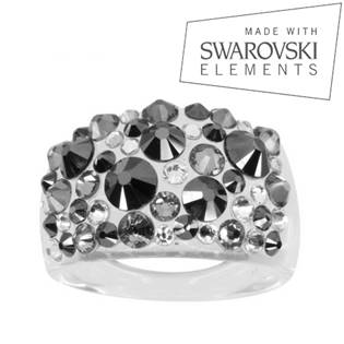 Prsten s krystaly Crystals from Swarovski®, Hematite