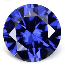 CZ Kubický zirkon - Dark Tanzanite, pr. 2.00 mm