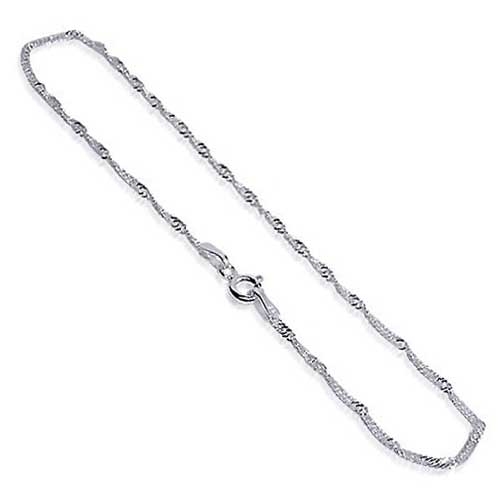 Stříbrný náramek lambada, délka 18 cm