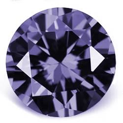 CZ Kubický zirkon - Light Tanzanite, pr. 2.00 mm