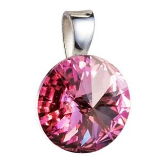 Stříbrný přívěšek rivoli Crystals from Swarovski® Rose