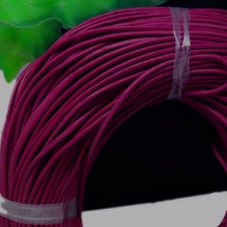 Kožená šňůrka kulatá tmavě vínová, tl. 2 mm