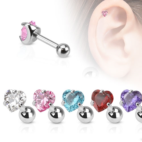 Cartilage piercing do ucha srdíčko