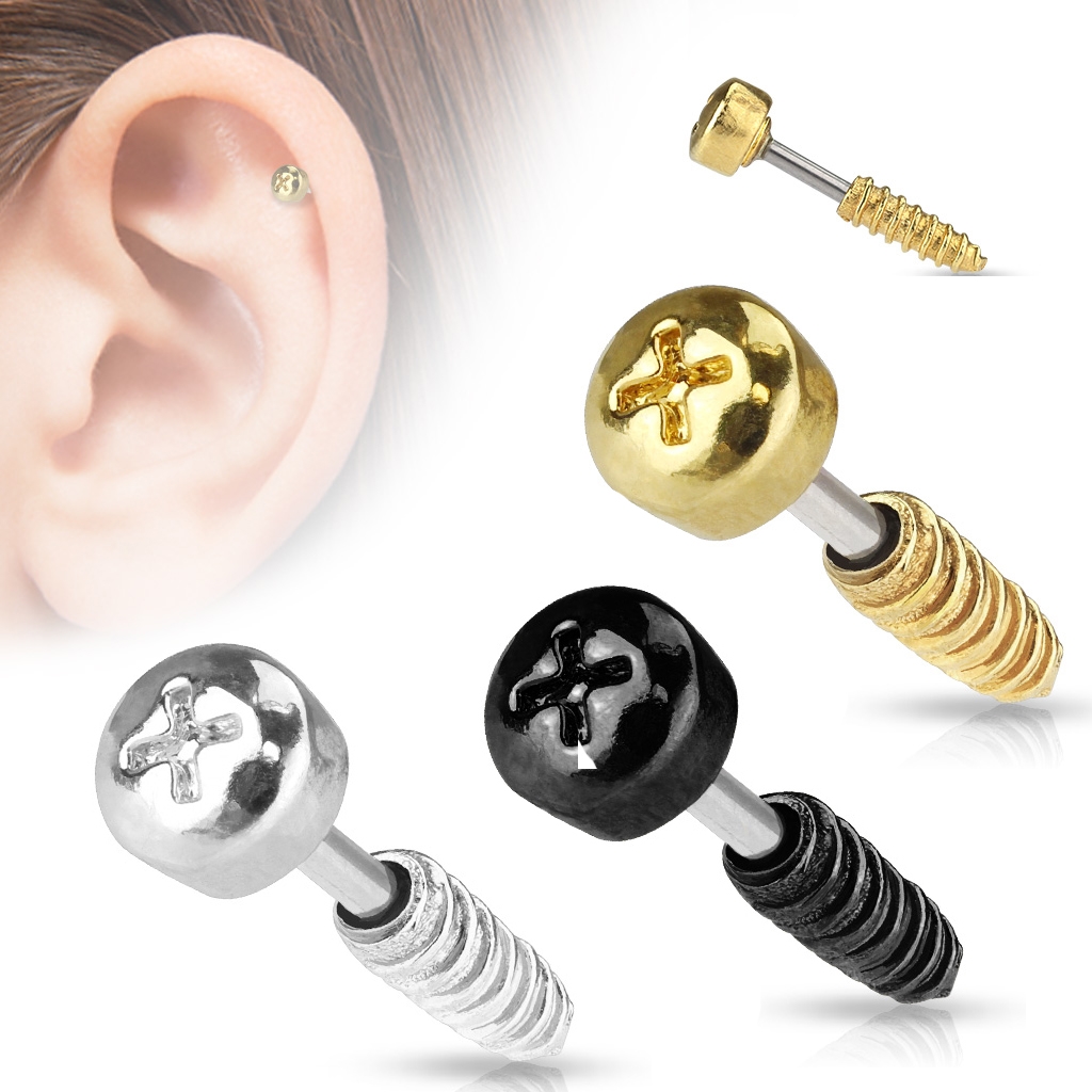 Cartilage piercing do ucha šroub