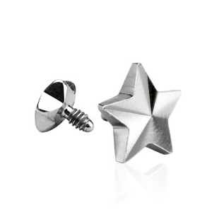 Microdermal - ozdobná část - hvězda 5 mm