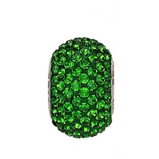 Navlékací přívěšek korálek s krystaly Swarovski®, Dark Moss Green