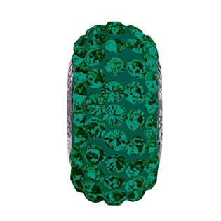 Navlékací přívěšek korálek SLIM s krystaly Swarovski®, EMERALD