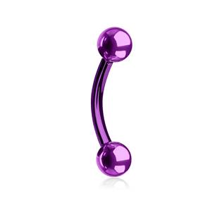 Piercing do obočí, barva fialová