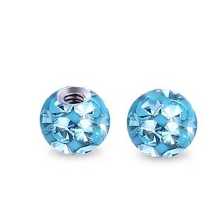 Náhradní kulička s krystaly Swarovski®, 4 mm, závit 1,2 mm