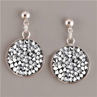 Visací nušnice s krystaly Crystals from Swarovski® CRYSTAL CAL