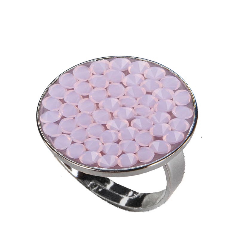 Prsten s krystaly Crystals from Swarovski® ROSE WATER OPAL