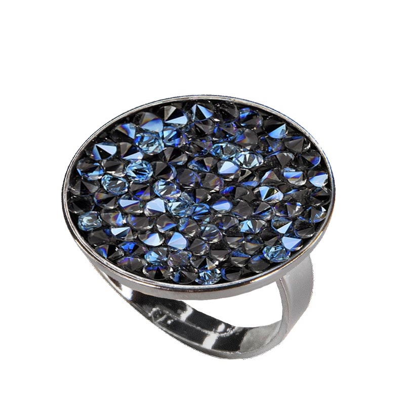Prsten s krystaly Crystals from Swarovski® BLUELIZED