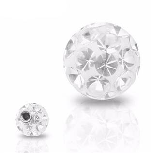 Náhradní kulička s krystaly Swarovski®, 8 mm, závit 1,6 mm