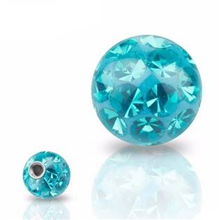 Náhradní kulička s krystaly Swarovski®, 10 mm, závit 1,6 mm