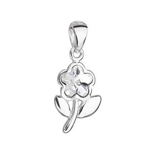 Stříbrný přívěšek kytička s kamínkem Crystals from Swarovski®
