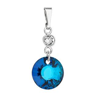 Stříbrný přívěšek s kameny Crystals from Swarovski® Bermuda Blue