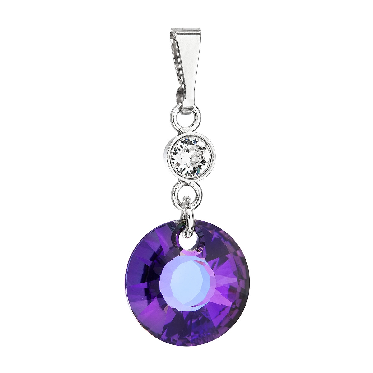 Stříbrný přívěšek s kameny Crystals from Swarovski® Heliotrope