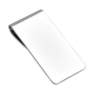 Lesklá spona na peníze z chirurgické oceli 26 x 54 mm