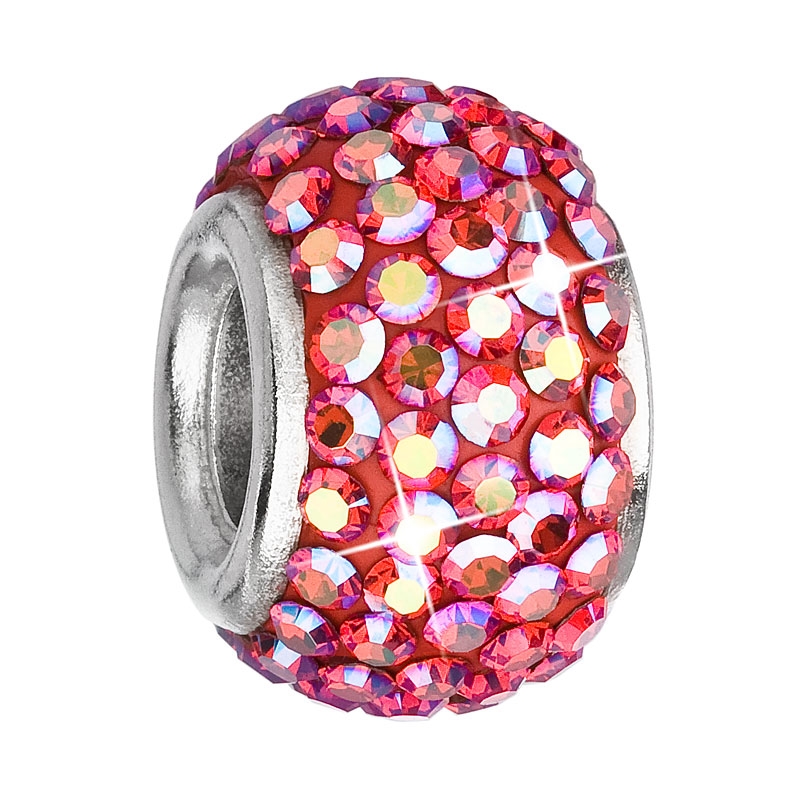 Stříbrný přívěšek korálek Crystals from Swarovski®Siam AB