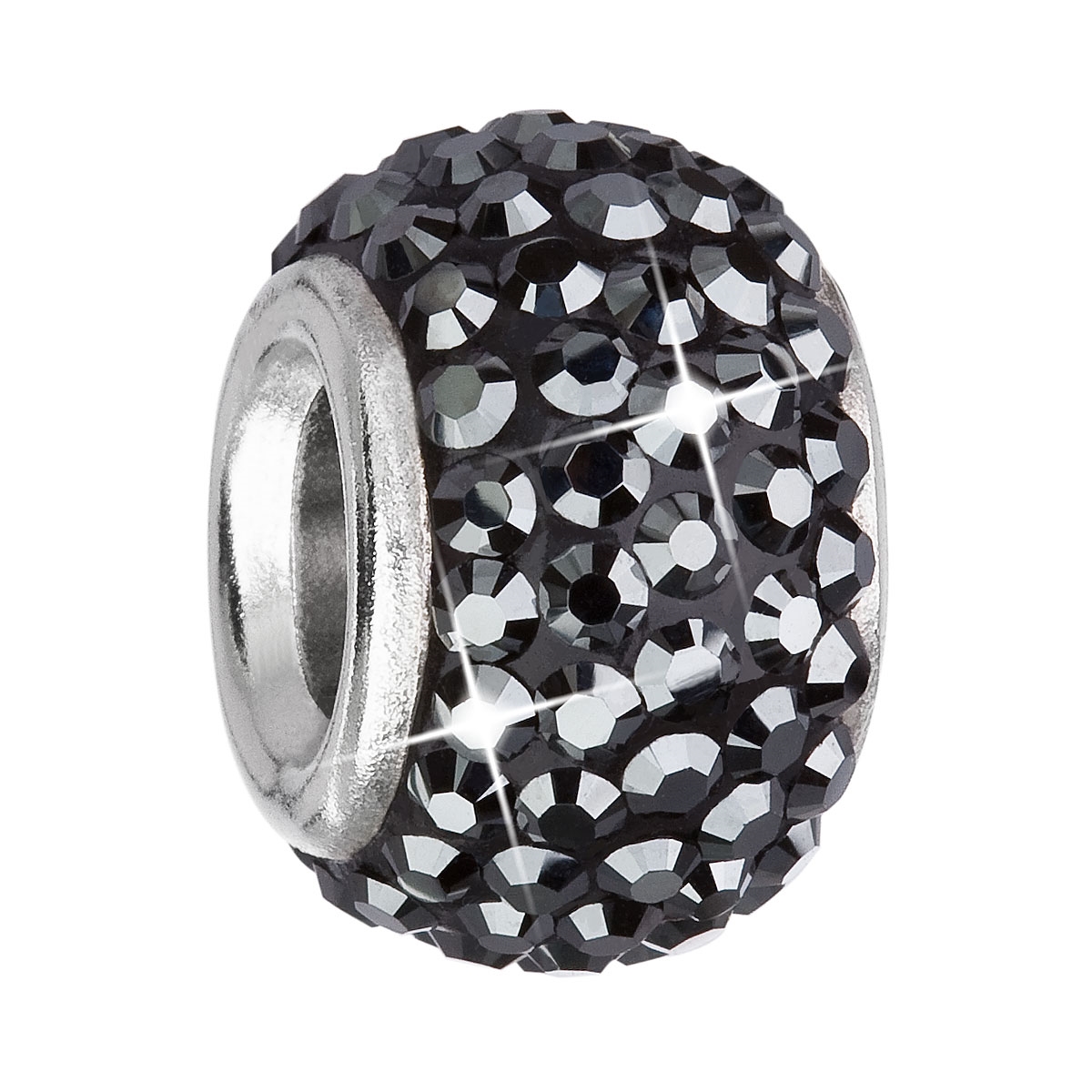 Stříbrný přívěšek korálek Crystals from Swarovski® Hematite