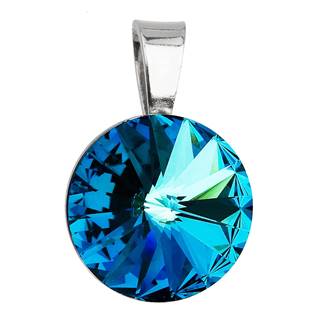 Stříbrný přívěšek rivoli Crystals from Swarovski® Bermuda Blue