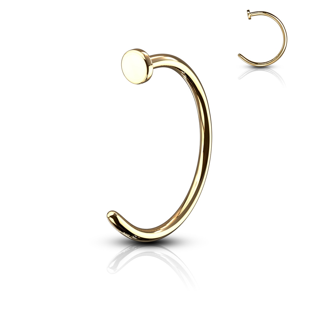 Pozlacený piercing do nosu