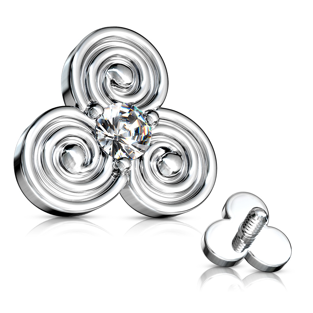 Microdermal piercing - ozdobná část