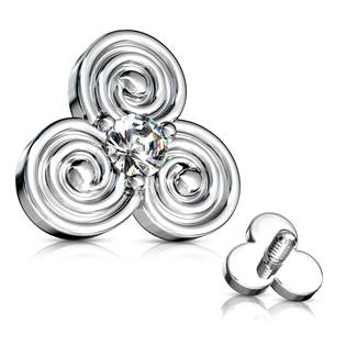 Microdermal piercing - ozdobná část