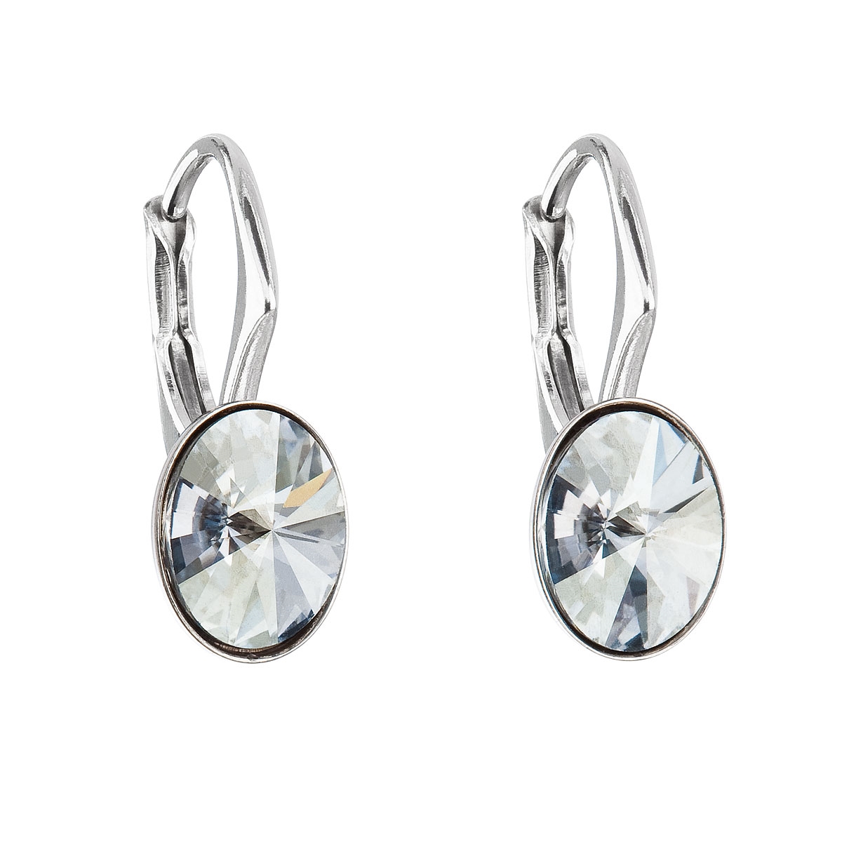 Stříbrné náušnice s krystaly Crystals from Swarovski® BLUE SHADE