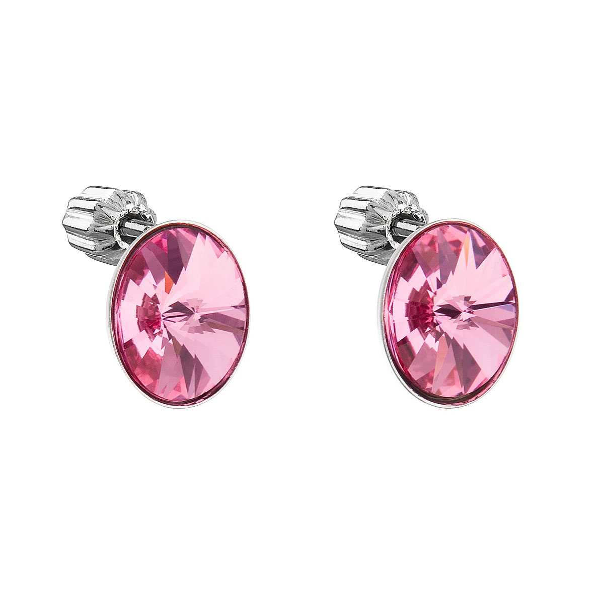 Stříbrné náušnice s krystaly Crystals from Swarovski® ROSE