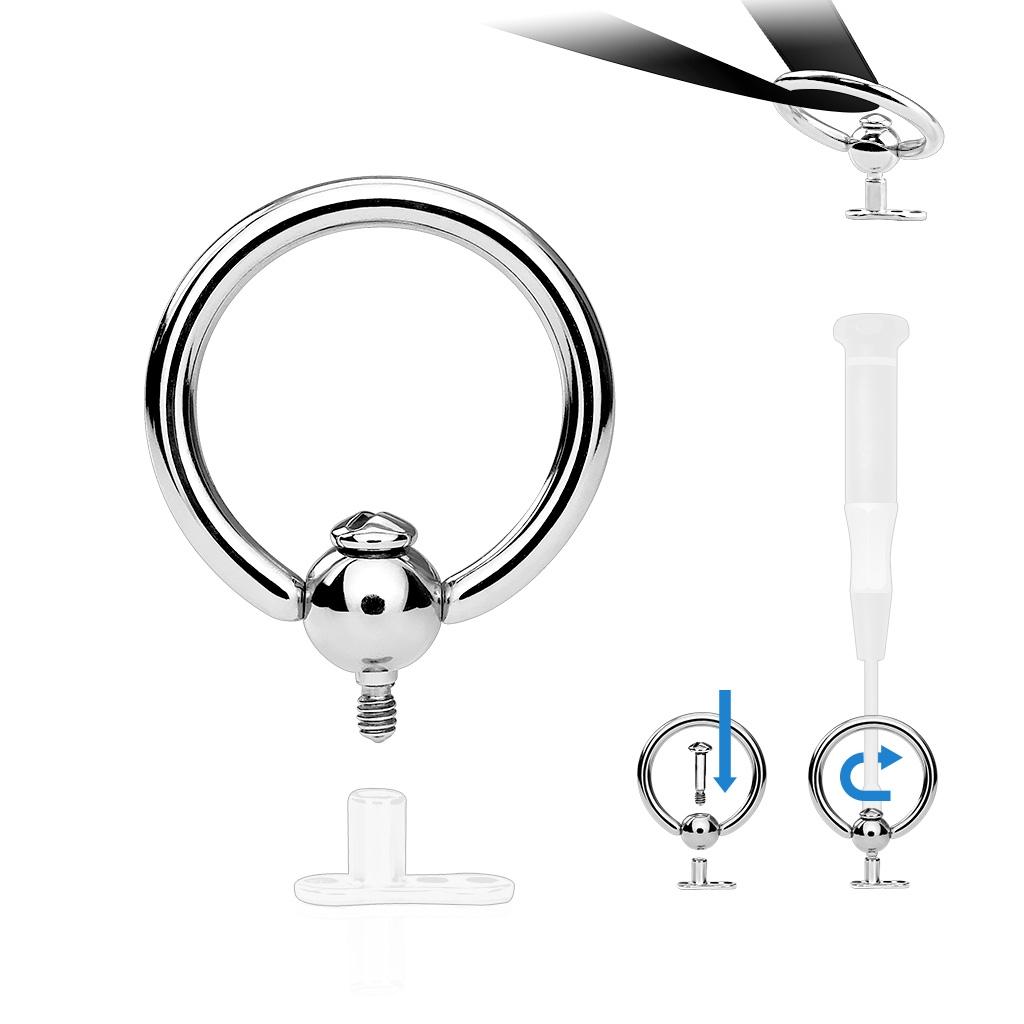 Microdermal piercing kroužek