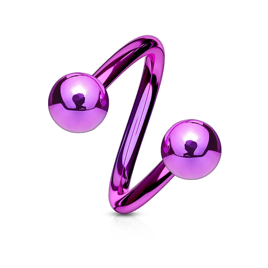 Piercing spirála fialová