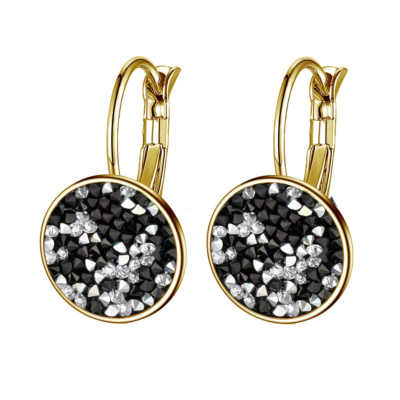 Zlacené náušnice s krystaly Crystals from Swarovski® CAL PEPPER