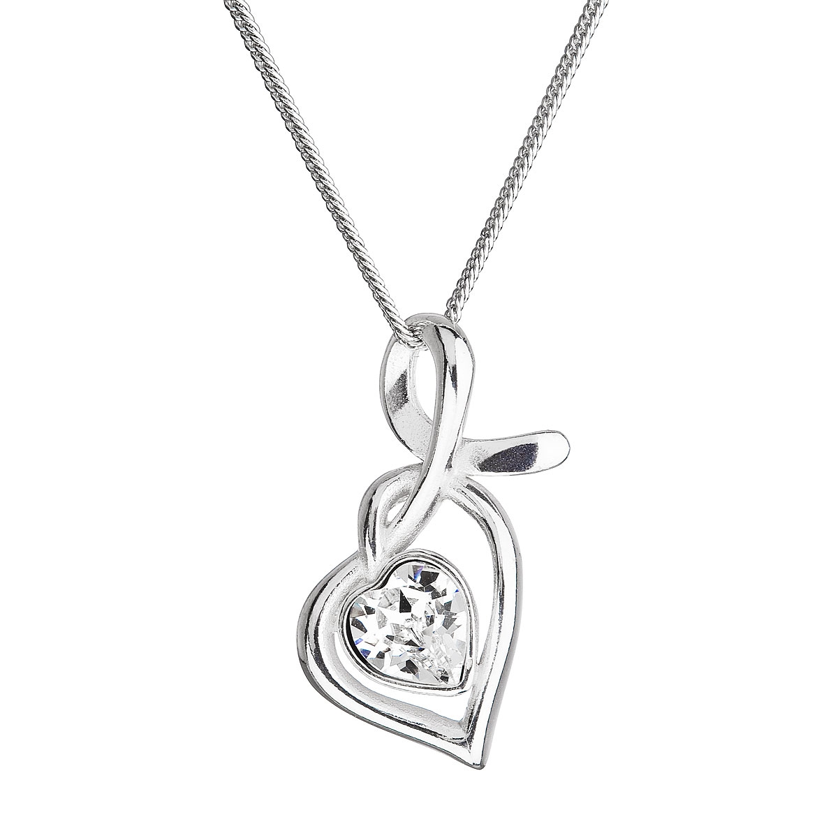 Stříbrný náhrdelník se Swarovski krystalem