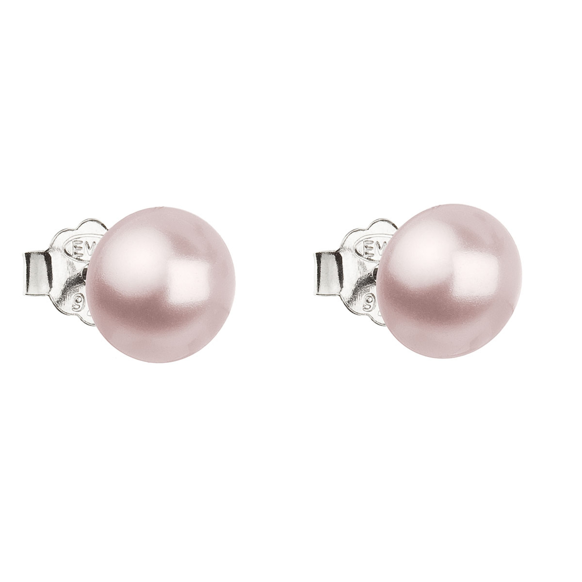 Stříbrné náušnice s perličkami Crystals from Swarovski® ROSALINE
